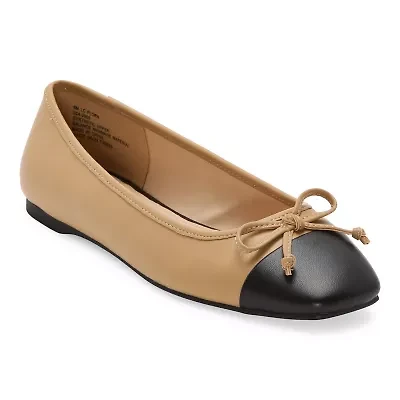 Liz Claiborne Flora Womens Cap Closed Toe Ballet Flats