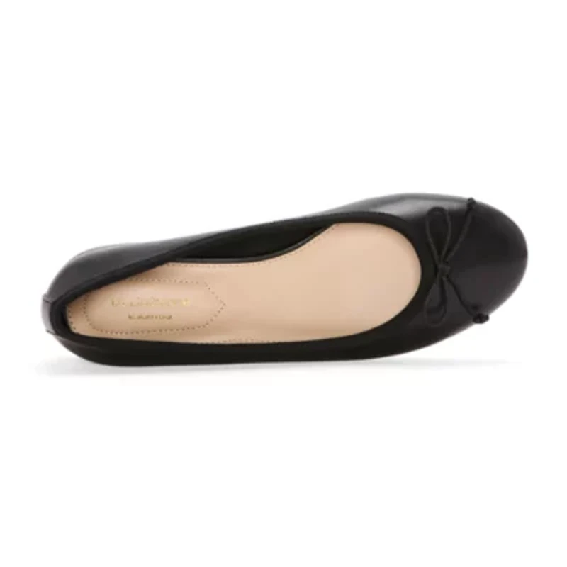 Liz Claiborne Womens Cecil Round Closed Toe Ballet Flats
