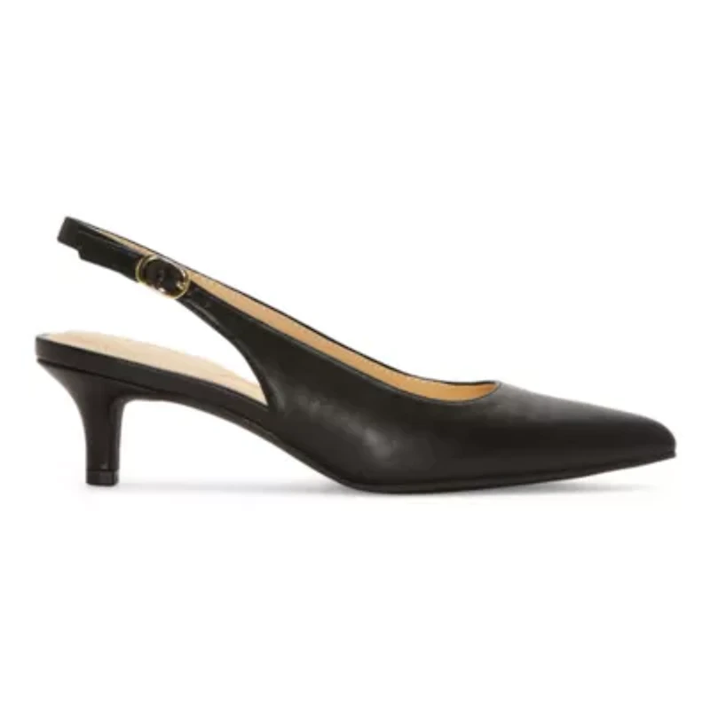 Liz Claiborne Keith Womens Pointed Closed Toe Kitten Heel Pumps
