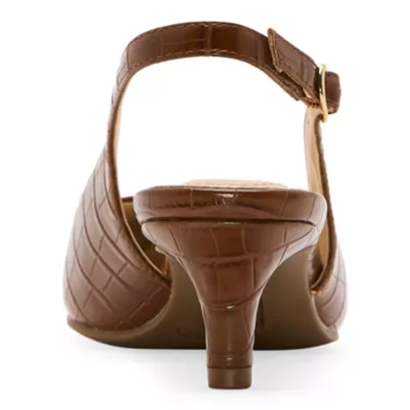 Liz Claiborne Keith Womens Pointed Closed Toe Kitten Heel Pumps