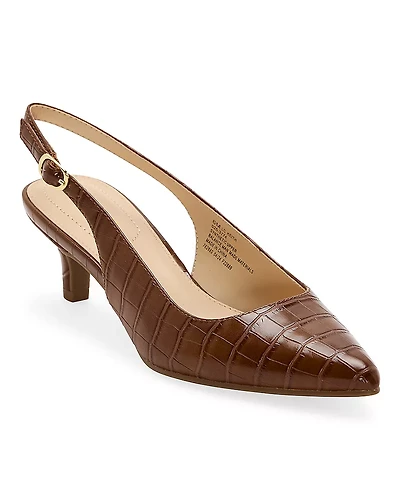 Liz Claiborne Keith Womens Pointed Closed Toe Kitten Heel Pumps