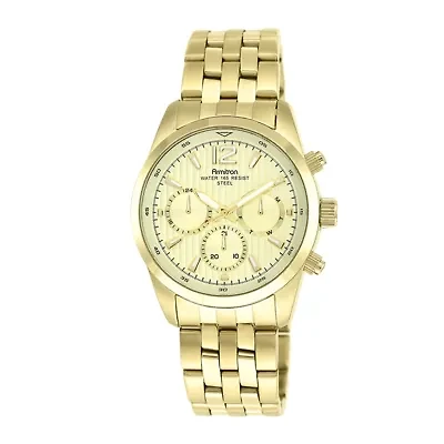 Armitron® All Sport® Mens Gold-Tone Stainless Steel Chronograph Watch