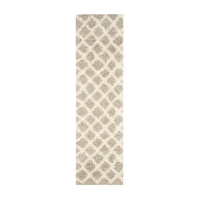 Safavieh Dallas Shag Collection Cara Geometric Runner Rug