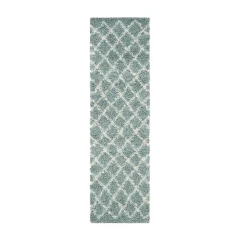Safavieh Dallas Shag Collection Cara Geometric Runner Rug