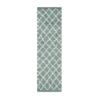 Safavieh Dallas Shag Collection Cara Geometric Runner Rug