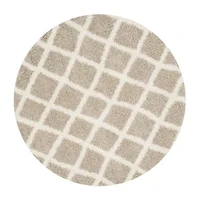 Safavieh Dallas Shag Collection Cara Geometric Round Area Rug