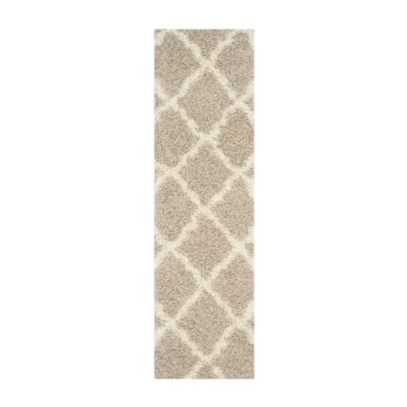 Safavieh Dallas Shag Collection Caris Geometric Runner Rug