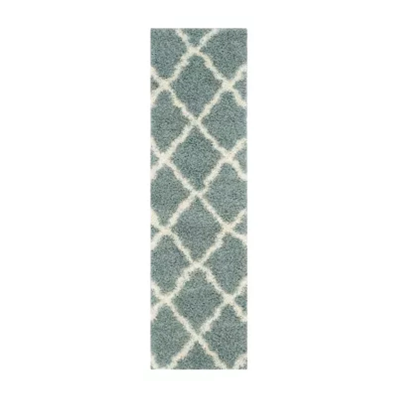 Safavieh Dallas Shag Collection Caris Geometric Runner Rug