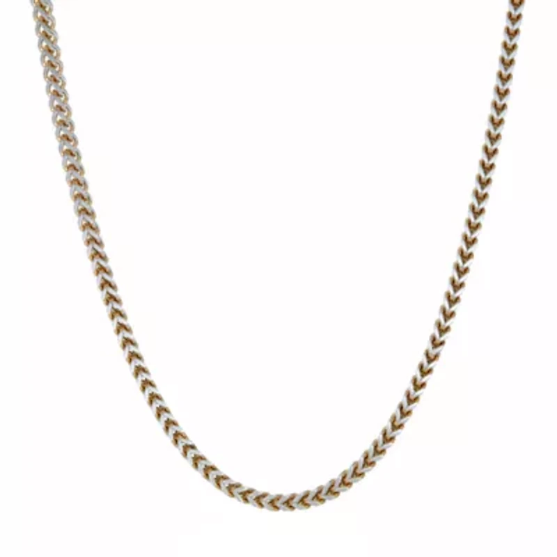 Mens Stainless Steel 24 Inch Wheat Chain Necklace