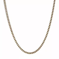 Mens Stainless Steel 24 Inch Wheat Chain Necklace