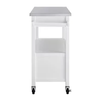Sydney Kitchen Collection Stainless Steel-Top Kitchen Cart