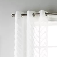 Stratford Park Angelina Grommet Top Sheer Set of 2 Curtain Panel
