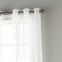 Stratford Park Angelina Grommet Top Sheer Set of 2 Curtain Panel