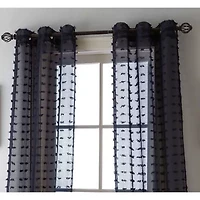 Stratford Park Athena Grommet Top Sheer Set of 2 Curtain Panel