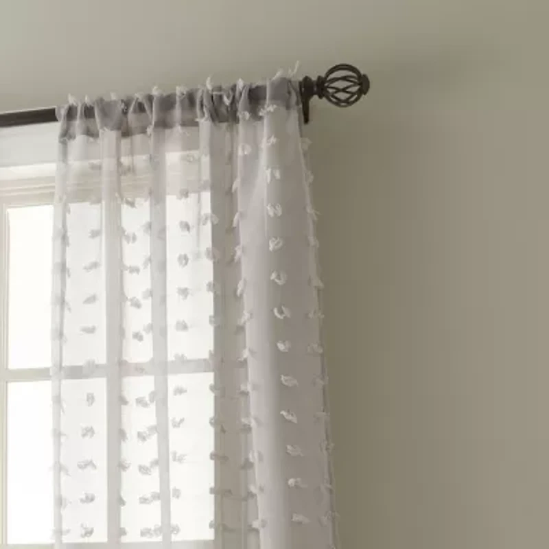 Stratford Park Olimpia Rod Pocket Sheer Set of 2 Curtain Panel