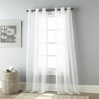 Stratford Park Celyn Grommet Top Sheer Set of 2 Curtain Panel