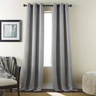 Stratford Park Percy Grommet Top Light-Filtering Set of 2 Curtain Panel