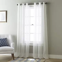 Stratford Park Elina Grommet Top Sheer Set of 2 Curtain Panel