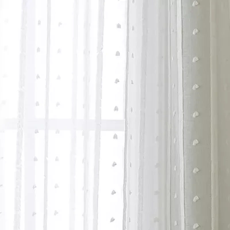 Stratford Park Elina Grommet Top Sheer Set of 2 Curtain Panel