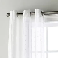 Stratford Park Elina Grommet Top Sheer Set of 2 Curtain Panel