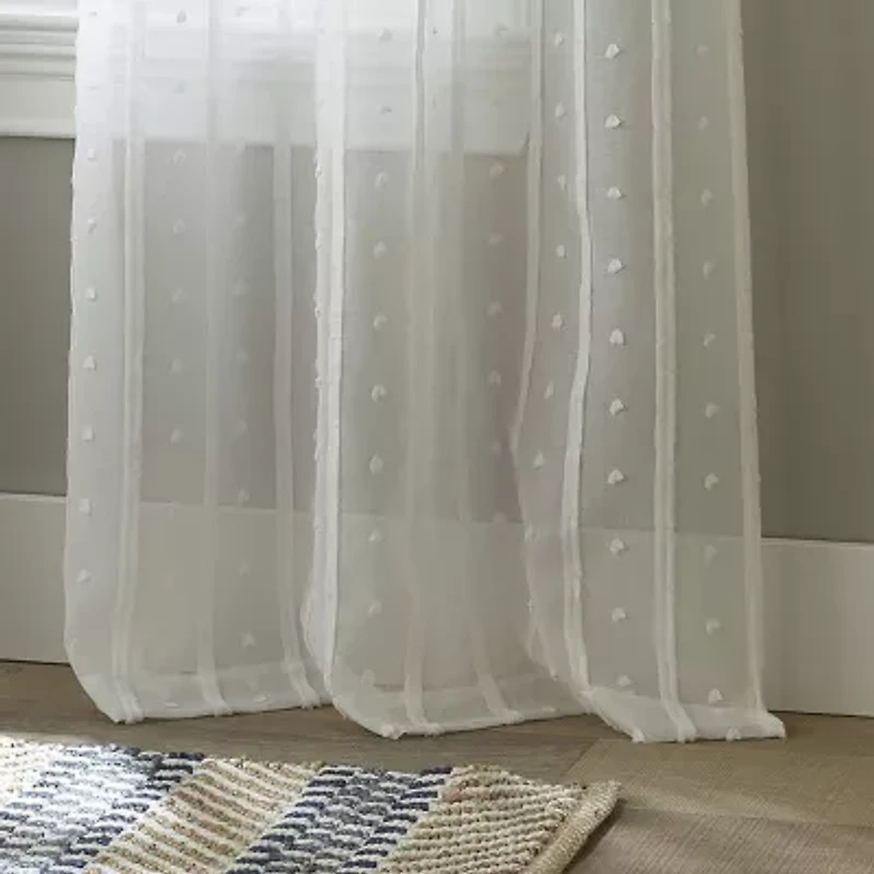 Stratford Park Elina Grommet Top Sheer Set of 2 Curtain Panel