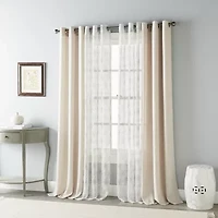 Stratford Park Cecily Grommet Top Sheer Set of 4 Curtain Panel