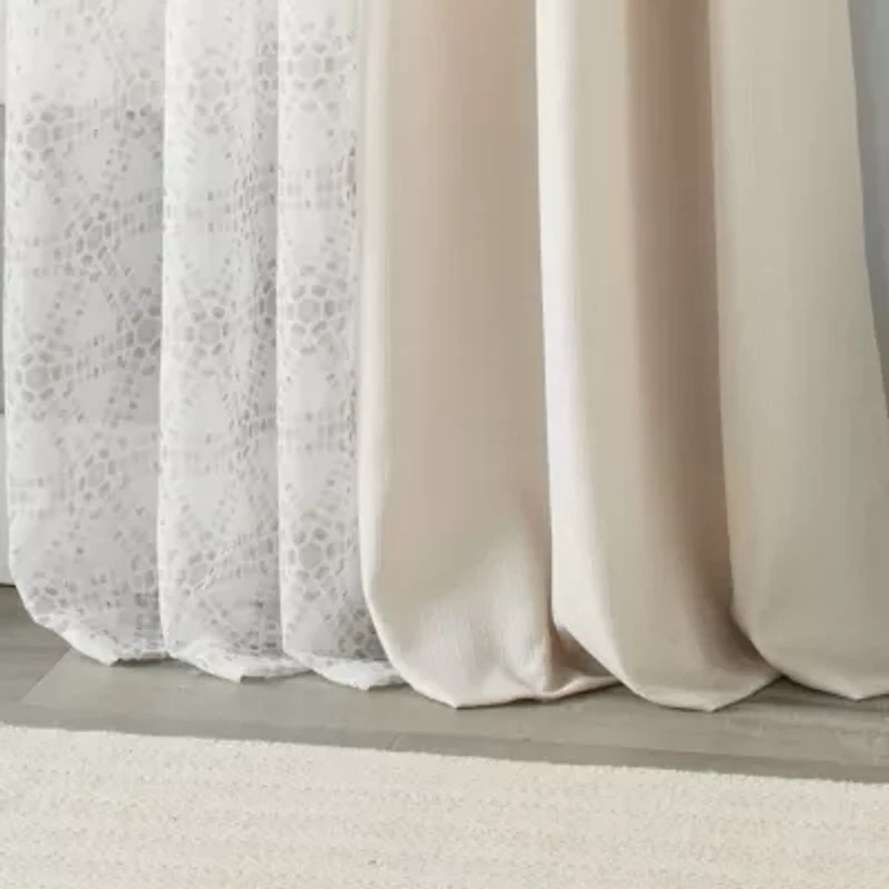 Stratford Park Cecily Grommet Top Sheer Set of 4 Curtain Panel