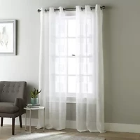 Stratford Park Rosie Grommet Top Sheer Set of 2 Curtain Panel