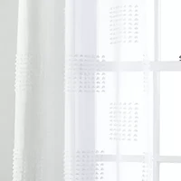 Stratford Park Rosie Grommet Top Sheer Set of 2 Curtain Panel