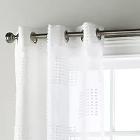 Stratford Park Rosie Grommet Top Sheer Set of 2 Curtain Panel