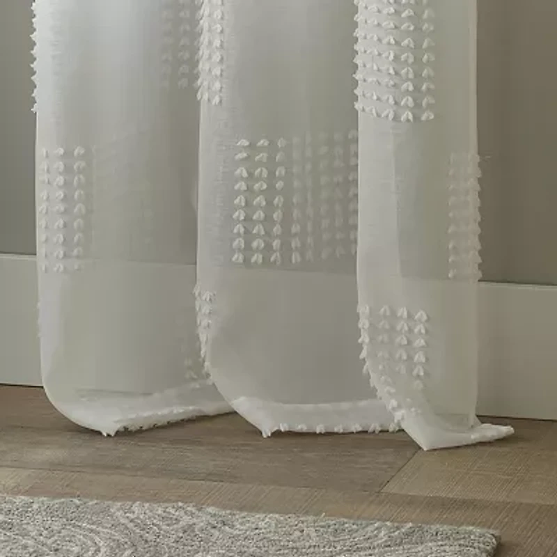 Stratford Park Rosie Grommet Top Sheer Set of 2 Curtain Panel