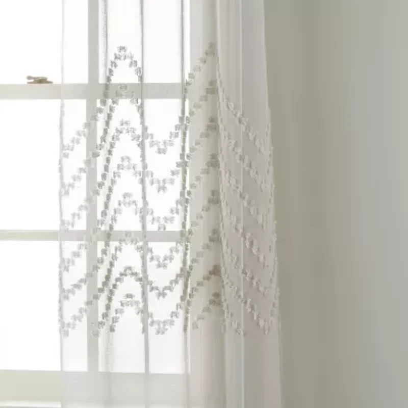 Stratford Park Luisa Grommet Top Sheer Set of 2 Curtain Panel