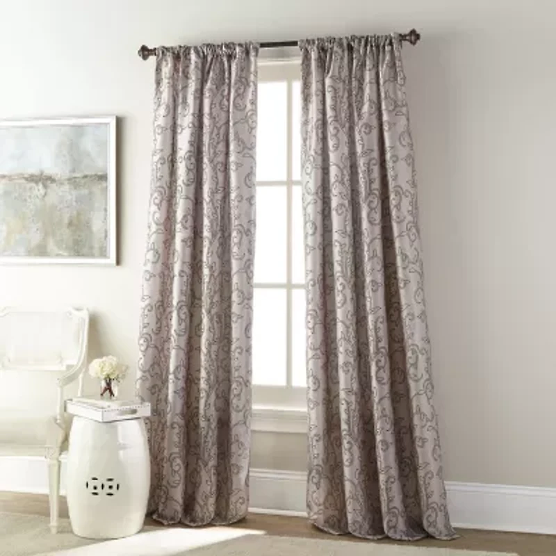 Stratford Park Kealan Rod Pocket Light-Filtering Single Curtain Panel