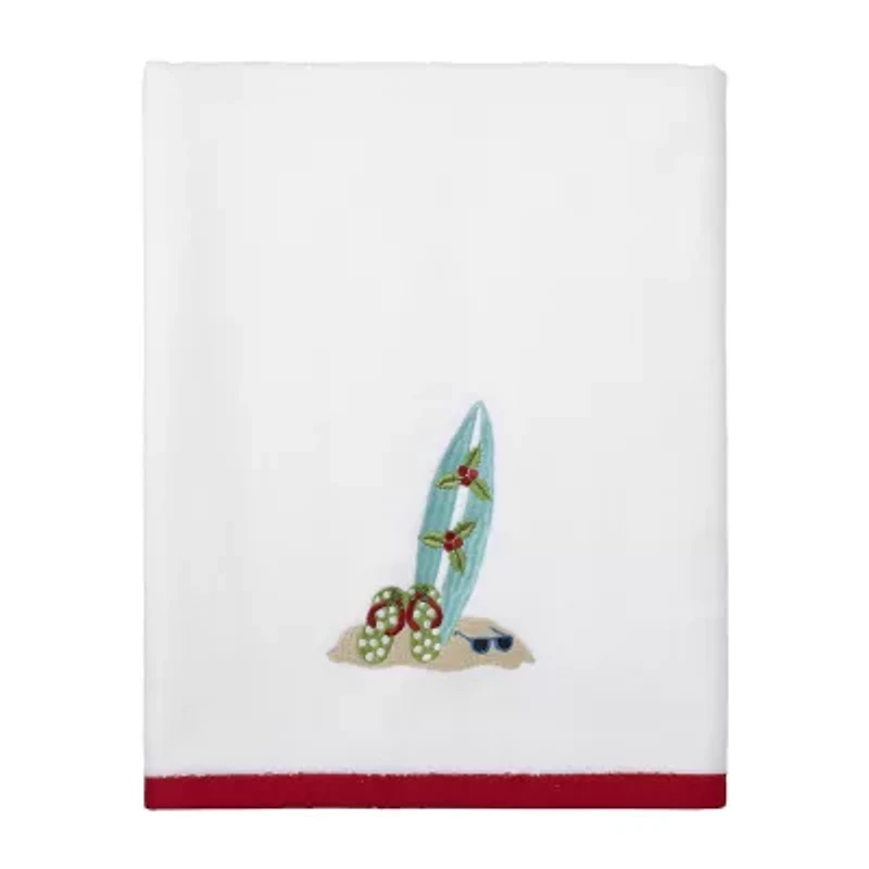 Avanti Flamingo Jingle Holiday Bath Towel