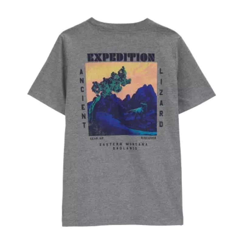 Carter's Little & Big Kid Boys Crew Neck Short Sleeve Regular Fit Graphic T-Shirt