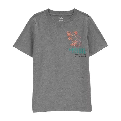 Carter's Little & Big Kid Boys Crew Neck Short Sleeve Regular Fit Graphic T-Shirt