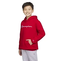 Champion Big Kid Boys Long Sleeve Embroidered Fleece Active Hoodie