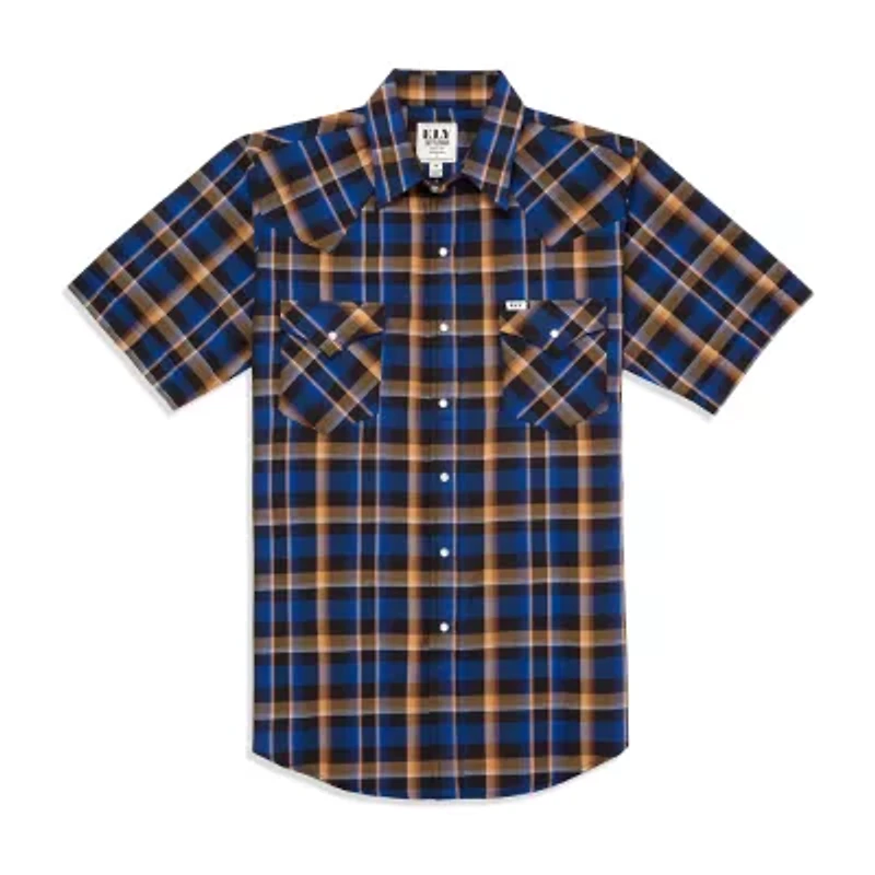 Ely Cattleman Stripe Mens Short Sleeve Western Shirt
