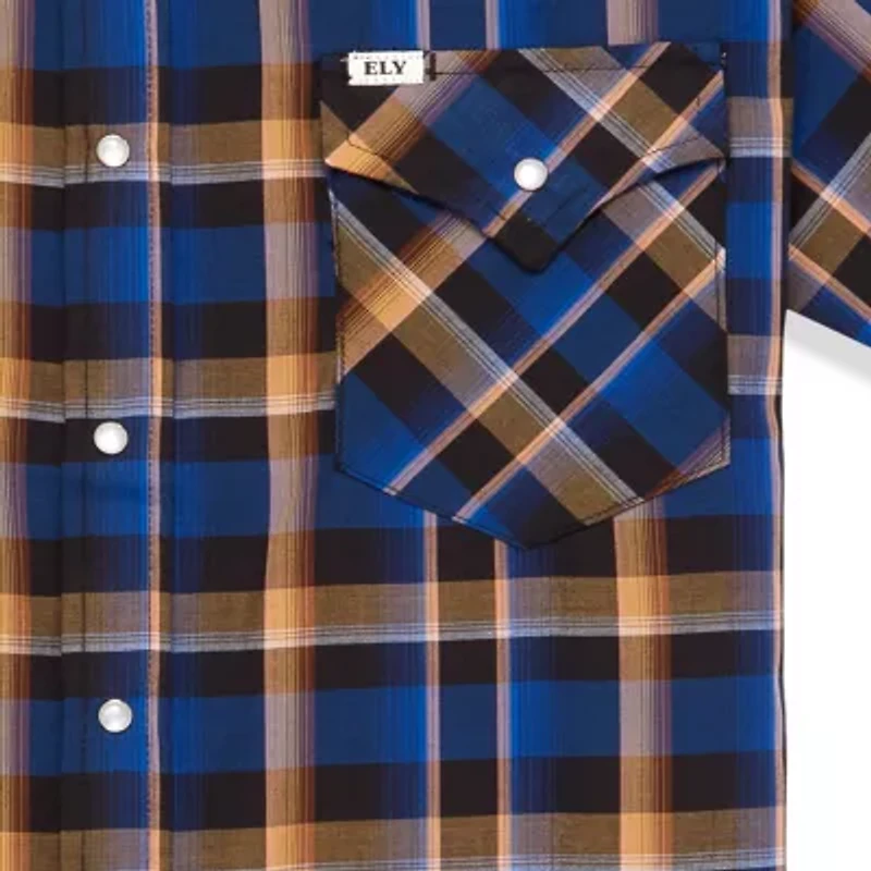 Ely Cattleman Stripe Mens Short Sleeve Western Shirt