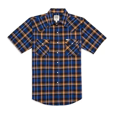 Ely Cattleman Stripe Big and Tall Mens Short Sleeve Western Shirt
