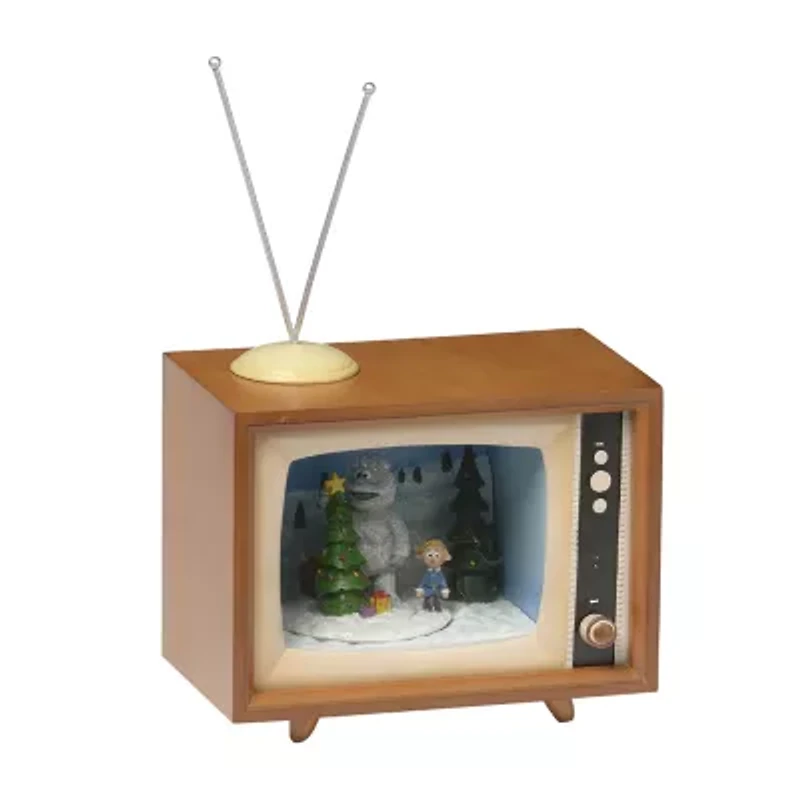 Roman 6.75in Musical Led Rudolph Tv Plays Music Christmas Tabletop Decor