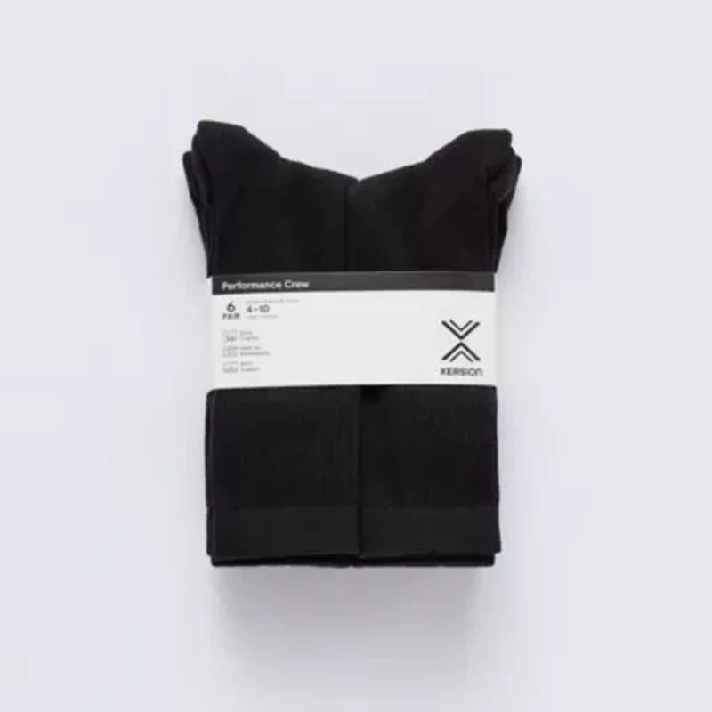 Xersion Essential Performance Womens 6 Pair Crew Socks