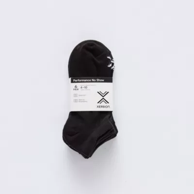 Xersion Essential Performance Womens 6 Pair No Show Socks