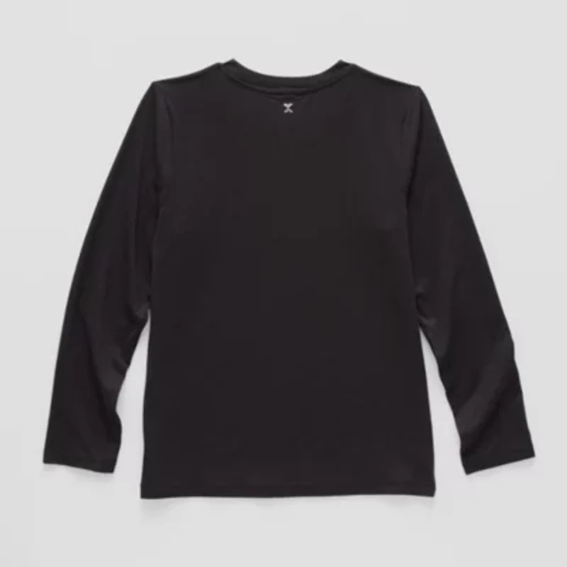 Xersion Little & Big Kid Boys Crew Neck Long Sleeve Active T-Shirt