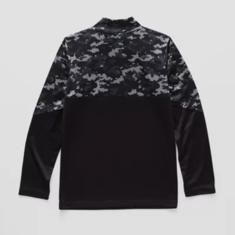 Xersion Little & Big Kid Boys Mock Neck Long Sleeve Active T-Shirt