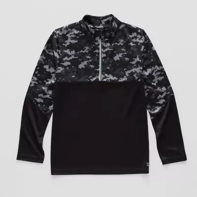 Xersion Little & Big Kid Boys Mock Neck Long Sleeve Active T-Shirt