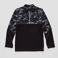 Xersion Little & Big Kid Boys Mock Neck Long Sleeve Active T-Shirt