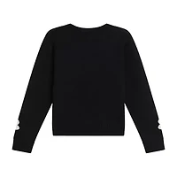 by&by girl Big Kid Girls Round Neck Long Sleeve Pullover Sweater