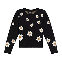 by&by girl Big Kid Girls Round Neck Long Sleeve Pullover Sweater