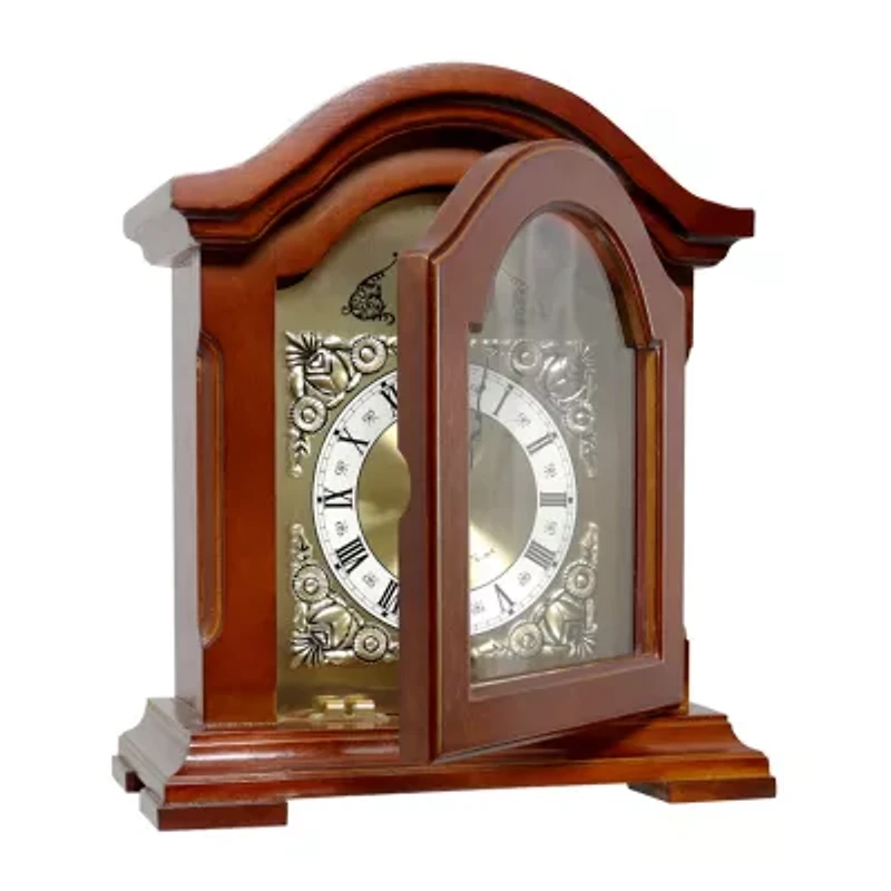 Megagoods 4.75" Redwood Black Mantel Clock